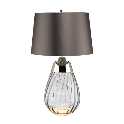 Elstead - LED-pöytävalaisin LENA 1xE27/60W/230V + 1xGU10/7W 60,5 cm harmaa