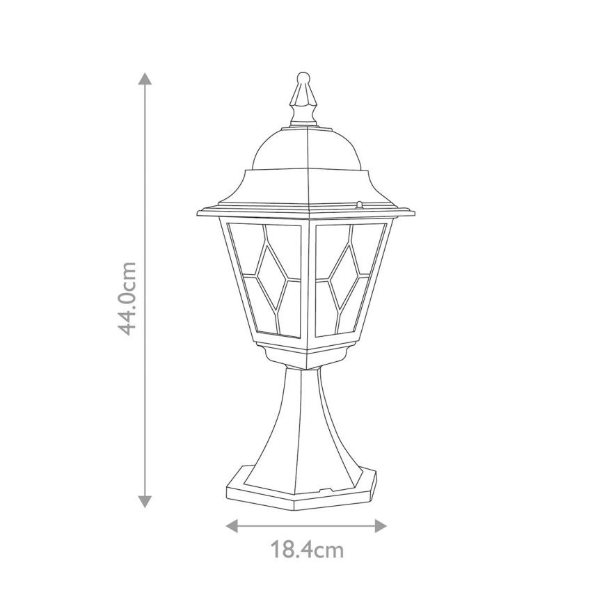 Elstead NR3-BLK - Ulkovalaisin NORFOLK 1xE27/100W/230V IP43
