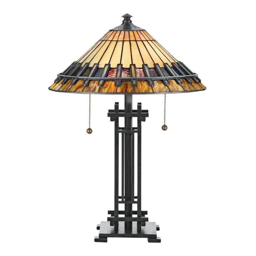 Elstead QZ-CHASTAIN-TL - Pöytävalaisin CHASTAIN 2xE27/60W/230V