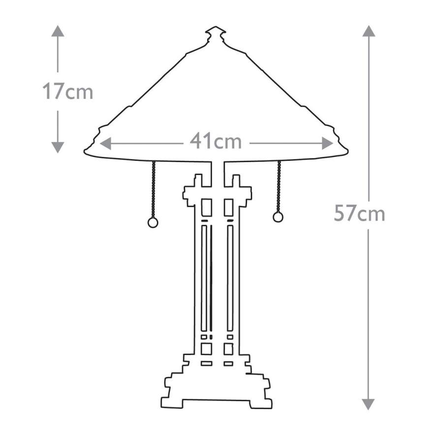 Elstead QZ-CHASTAIN-TL - Pöytävalaisin CHASTAIN 2xE27/60W/230V