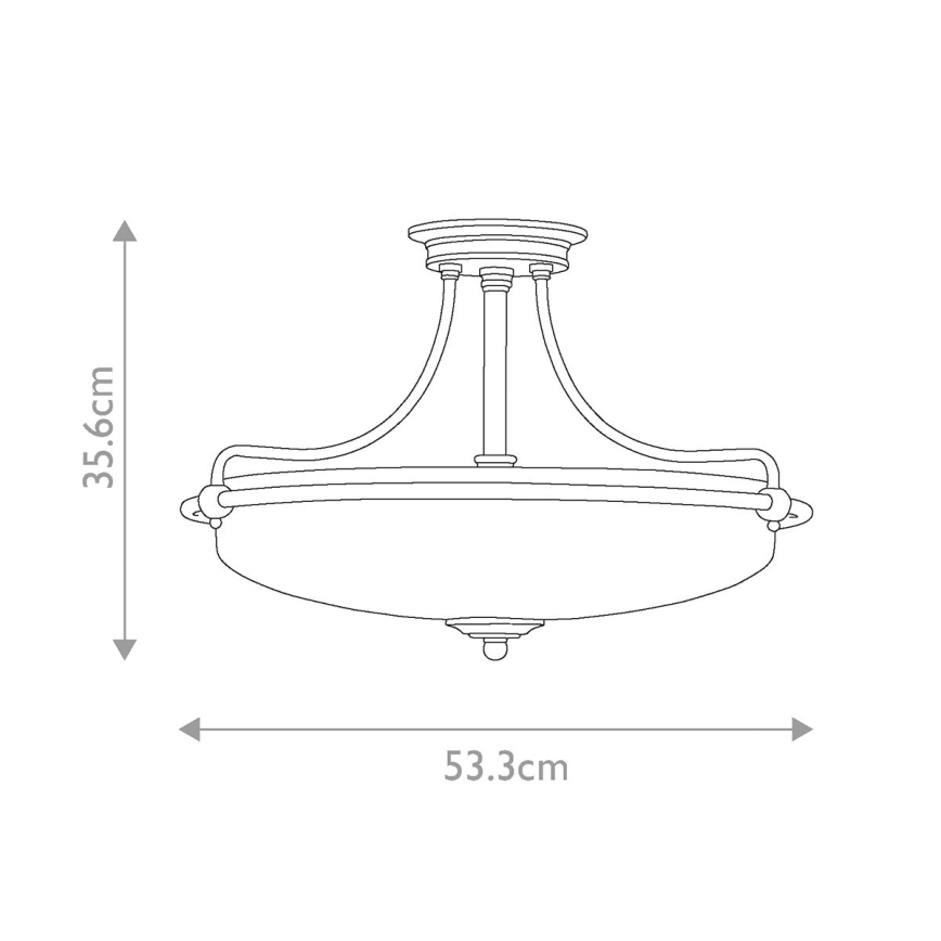 Elstead - Kiinteä kattokruunu GRIFFIN 4xE27/100W/230V mattakromi