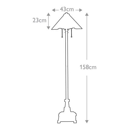 Elstead QZ-INGLENOOK-FL - Lattialamppu INGLENOOK 2xE27/60W/230V