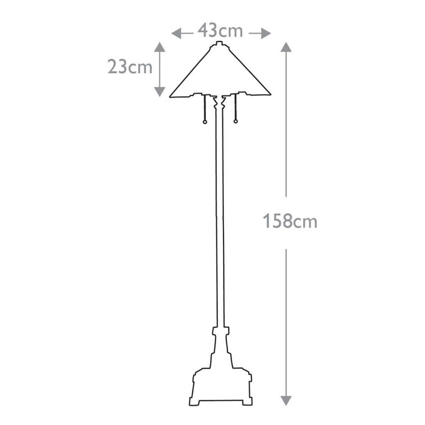 Elstead QZ-INGLENOOK-FL - Lattialamppu INGLENOOK 2xE27/60W/230V