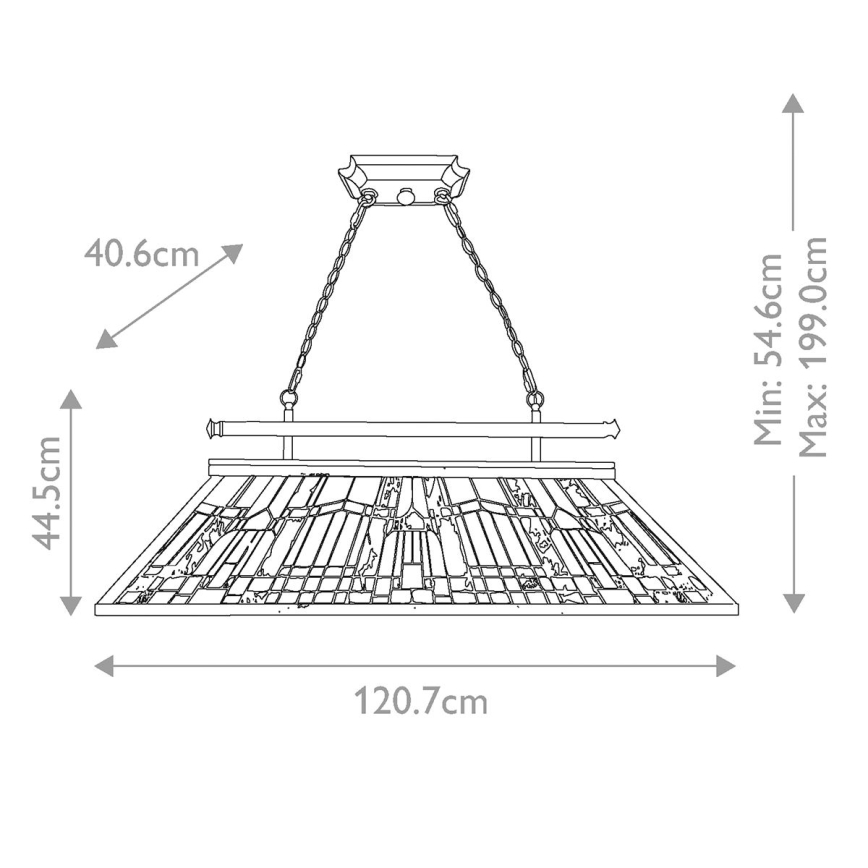 Elstead QZ-INGLENOOK-ISLE - Kattokruunu ketjussa INGLENOOK 3xE27/100W/230V