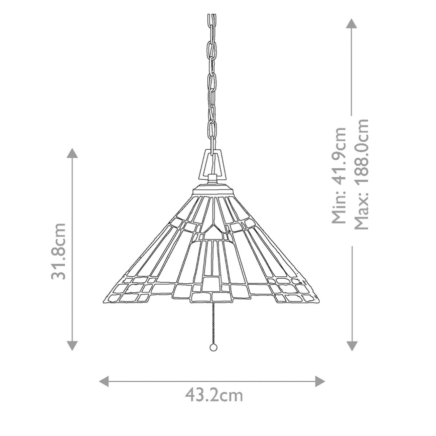Elstead QZ-INGLENOOK-P-A - Kattokruunu ketjussa INGLENOOK 3xE27/60W/230V