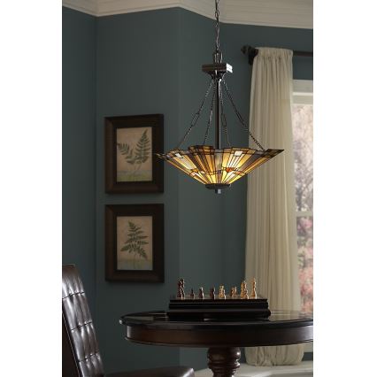 Elstead QZ-INGLENOOK-P-B - Kattokruunu ketjussa INGLENOOK 3xE27/100W/230V