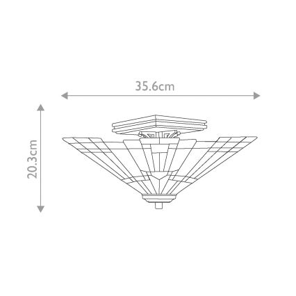 Elstead QZ-INGLENOOK-SF - Kattovalo INGLENOOK 2xE27/60W/230V
