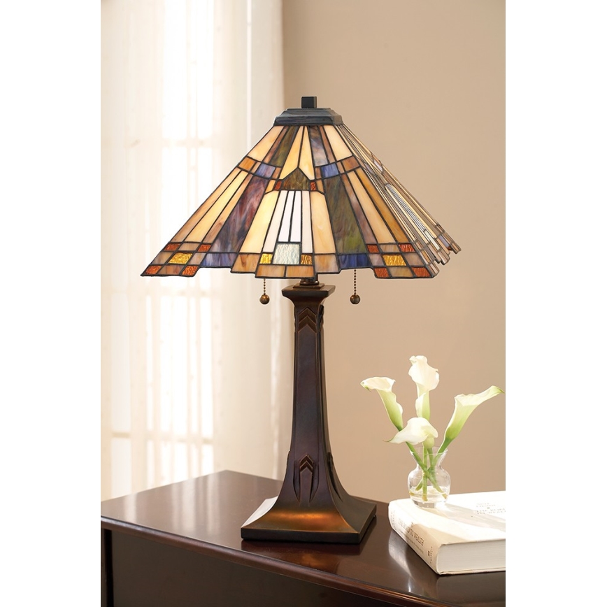 Elstead QZ-INGLENOOK-TL - Pöytävalaisin INGLENOOK 2xE27/60W/230V