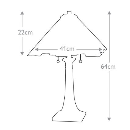 Elstead QZ-INGLENOOK-TL - Pöytävalaisin INGLENOOK 2xE27/60W/230V