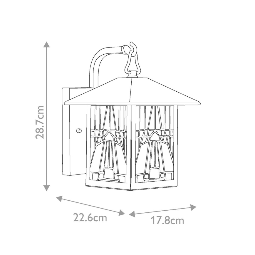 Elstead QZ-INGLENOOK2-S - Ulkoseinävalaisin INGLENOOK 1xE27/60W/230V IP44