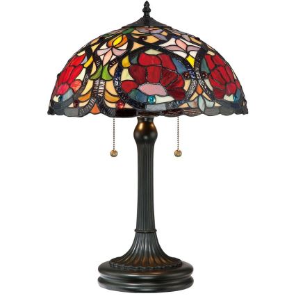 Elstead QZ-LARISSA-TL - Pöytävalaisin LARISSA 2xE27/60W/230V