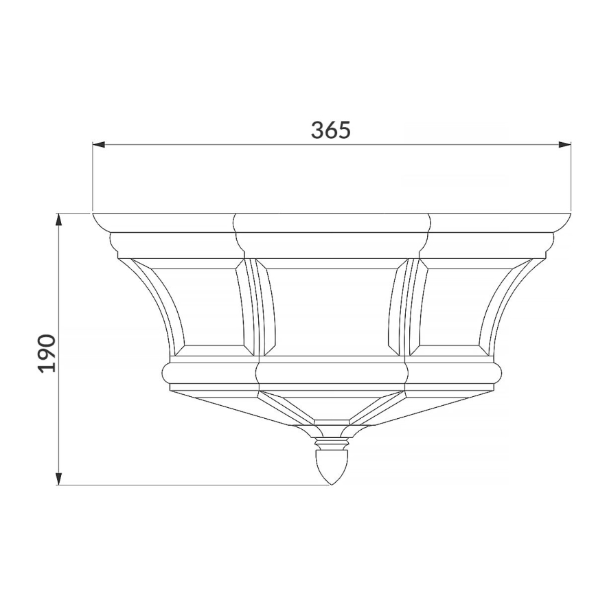 Elstead QZ-NEWBURY-F-PB - Ulkokattovalo NEWBURY 3xE14/40W/230V IP44