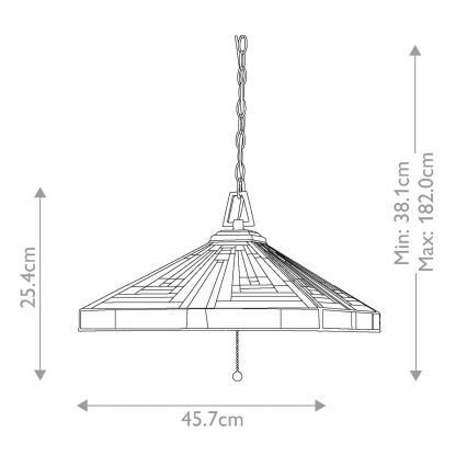 Elstead QZ-STEPHEN-3P - Kattokruunu ketjussa STEPHEN 3xE27/60W/230V