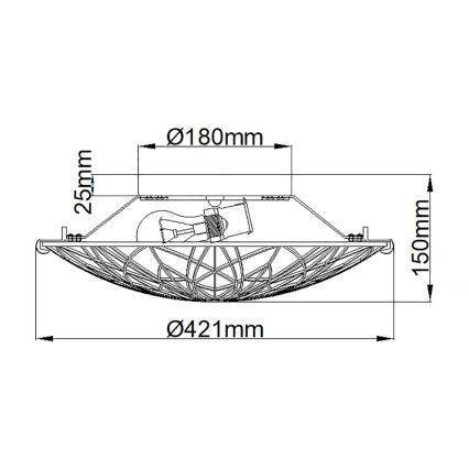 Elstead QZ-VICTORY-SF - Kattovalo VICTORY 2xE27/60W/230V