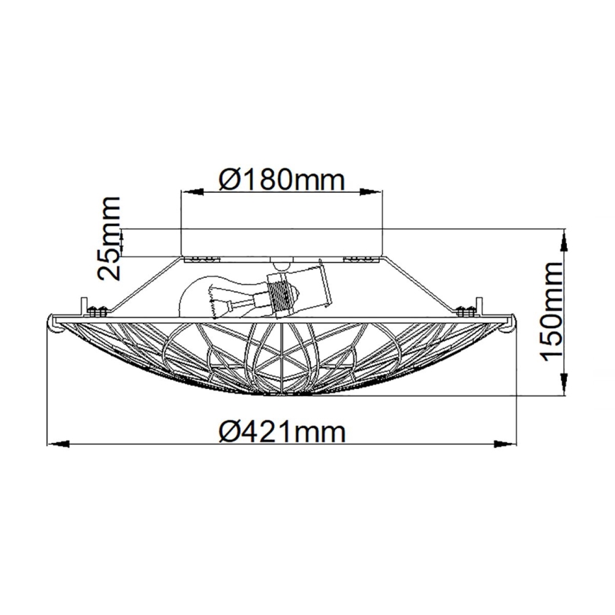 Elstead QZ-VICTORY-SF - Kattovalo VICTORY 2xE27/60W/230V