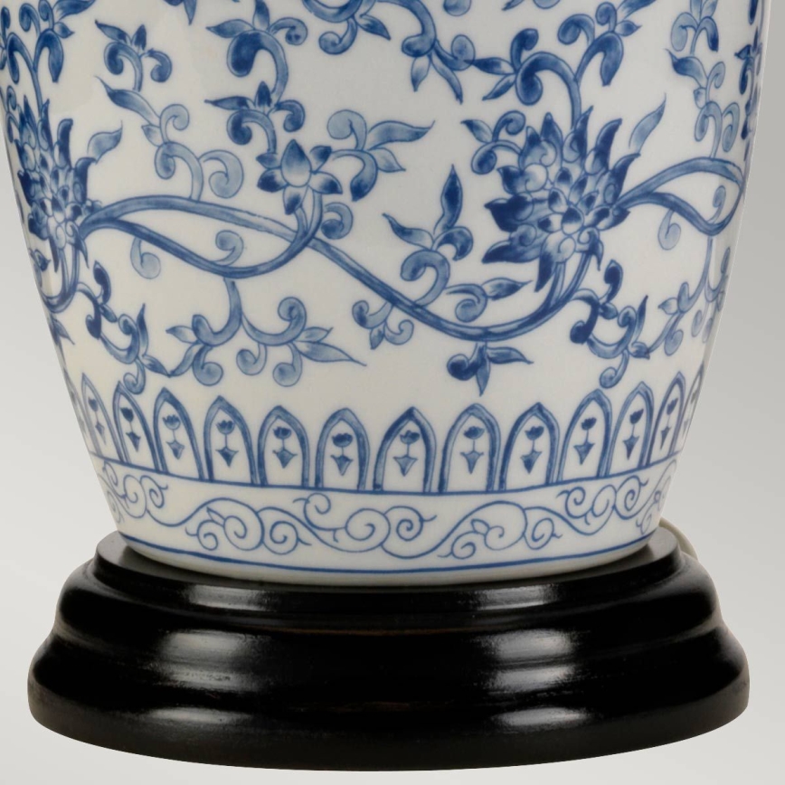 Elstead - Pöytävalaisin SININEN GINGER JAR 1xE27/60W/230V
