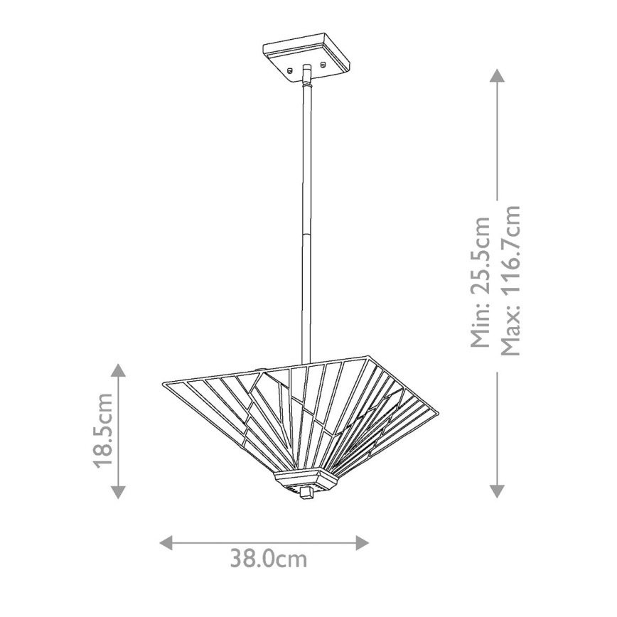 Elstead - Riippukattokruunu ALDERLEY 2xE27/60W/230V
