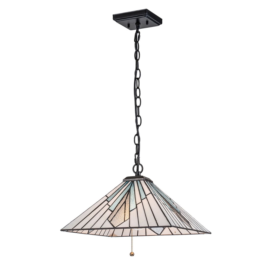 Elstead - Ketjulla ripustettava Tiffany-kattokruunu ALDERLEY 1xE27/60W/230V