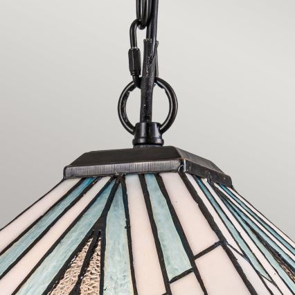 Elstead - Ketjulla ripustettava Tiffany-kattokruunu ALDERLEY 1xE27/60W/230V