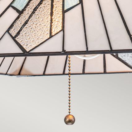 Elstead - Ketjulla ripustettava Tiffany-kattokruunu ALDERLEY 1xE27/60W/230V