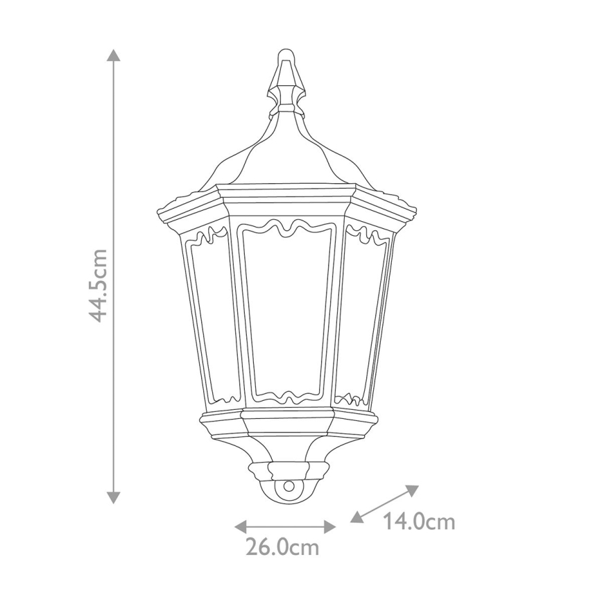 Elstead - Ulkoseinävalaisin anturilla MEDSTEAD 1xE27/100W/230V IP43