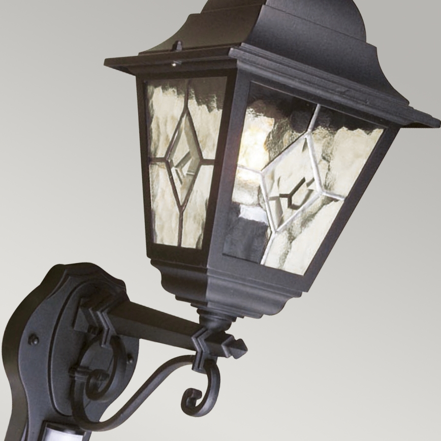 Elstead - Ulkoseinävalaisin anturilla NORFOLK 1xE27/100W/230V IP43