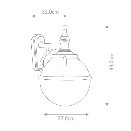 Elstead - Ulkoseinävalaisin GLENBEIGH 1xE27/100W/230V IP44