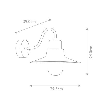 Elstead - Ulkoseinävalaisin SHELDON 1xE27/100W/230V IP44 pronssi