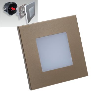 Emithor 48334 - LED-portaiden valaisin STEP LIGHT LED/1W/230V kulta