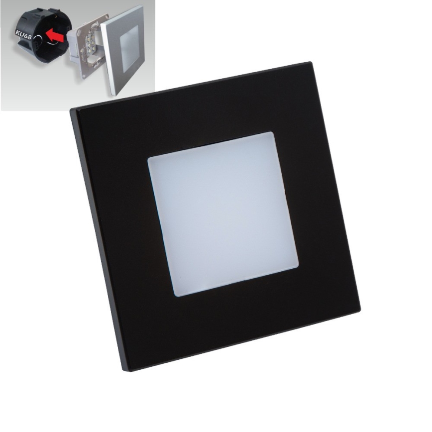 Emithor 48335 - LED-portaiden valo STEP LIGHT LED/1W/230V musta