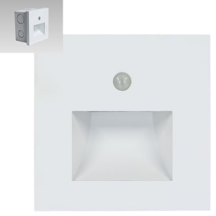 Emithor 70414 - LED porrasvalo anturilla SUNNY LED/1W/230V 4000K valkoinen