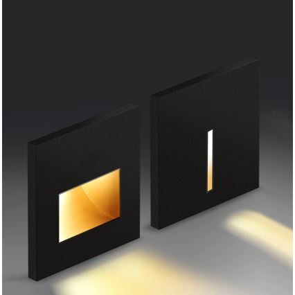 Emithor 70419 - portaikon LED-valo SUNNY LED/1W/230V 4000K musta