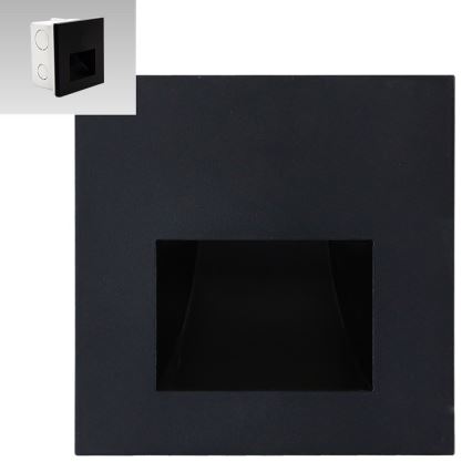 Emithor 70419 - portaikon LED-valo SUNNY LED/1W/230V 4000K musta