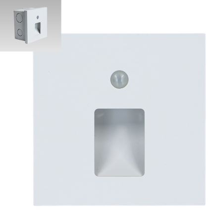 Emithor 70420 - LED porrasvalo sensorilla VIX LED/1W/230V 4000K valkoinen