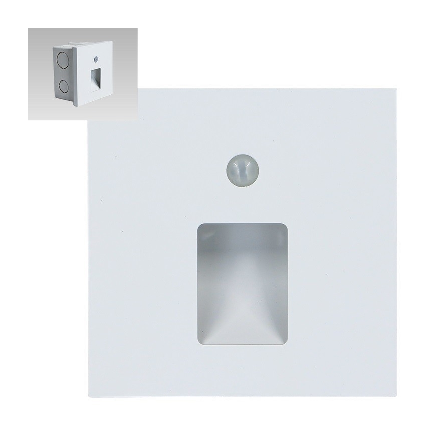 Emithor 70420 - LED porrasvalo sensorilla VIX LED/1W/230V 4000K valkoinen