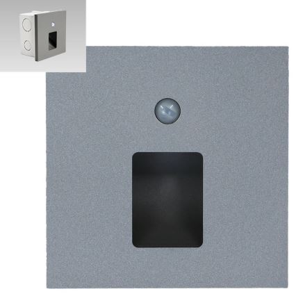 Emithor 70422 - LED-portaikkovalo anturilla VIX LED/1W/230V 4000K harmaa