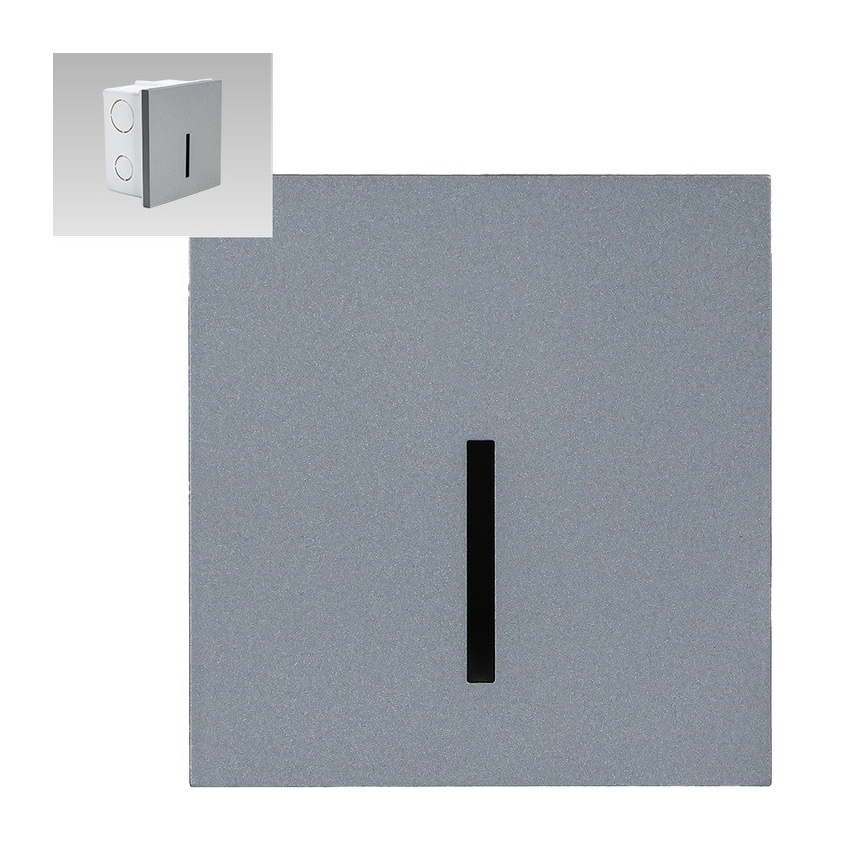 Emithor 70429 - portaikon LED-valo LINE LED/1W/230V 4000K harmaa