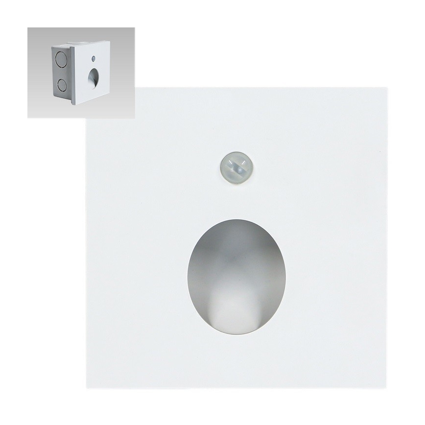 Emithor 70432 - LED-portaikkovalo anturilla OLIVE LED/1W/230V 4000K valkoinen