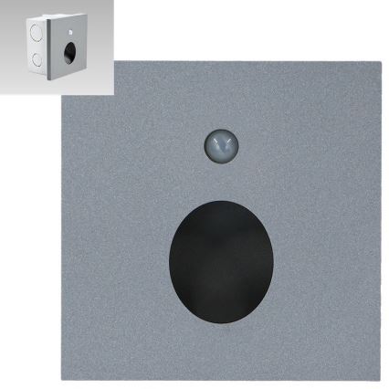 Emithor 70434 - LED-portaikkovalo anturilla OLIVE LED/1W/230V 4000K harmaa