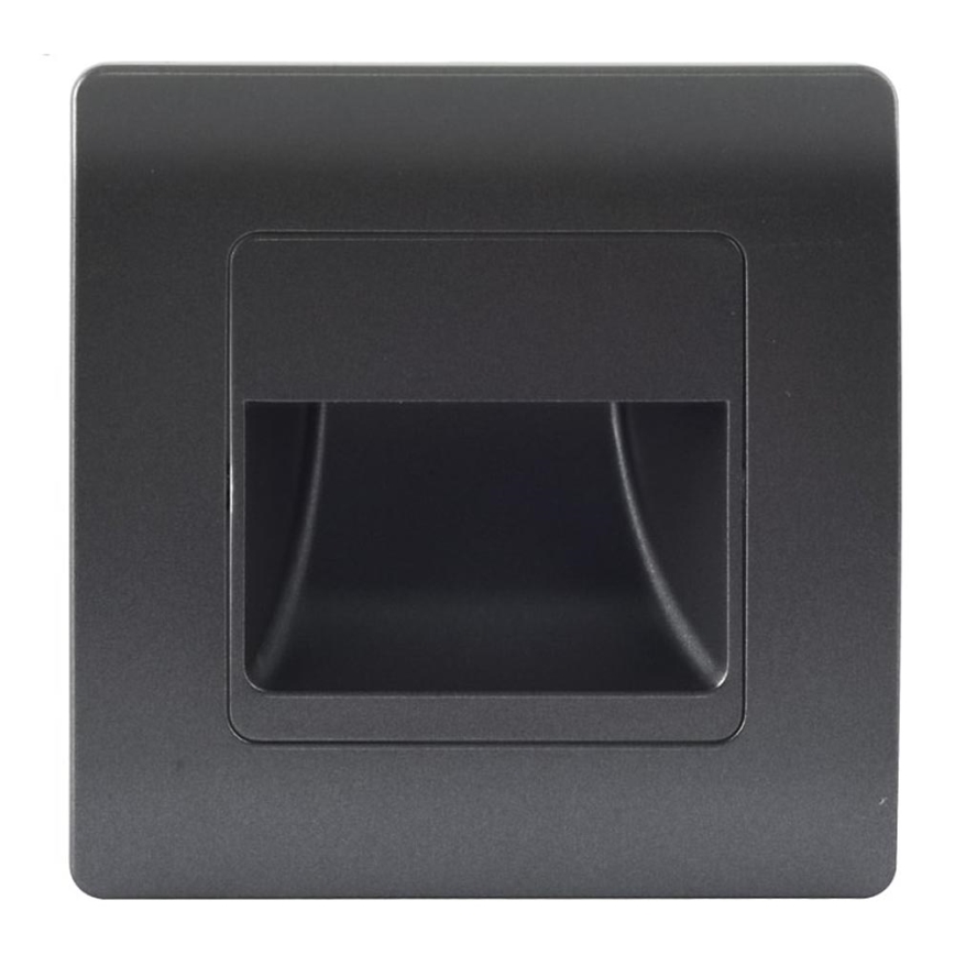 Emithor 70438 - LED-portaikkovalo STEP LIGHT LED/1W/230V 4000K musta