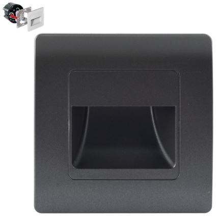 Emithor 70438 - LED-portaikkovalo STEP LIGHT LED/1W/230V 4000K musta