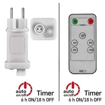 Virtalähde kohteelle connection of Joulu valot 230V IP44 + kauko-ohjaus