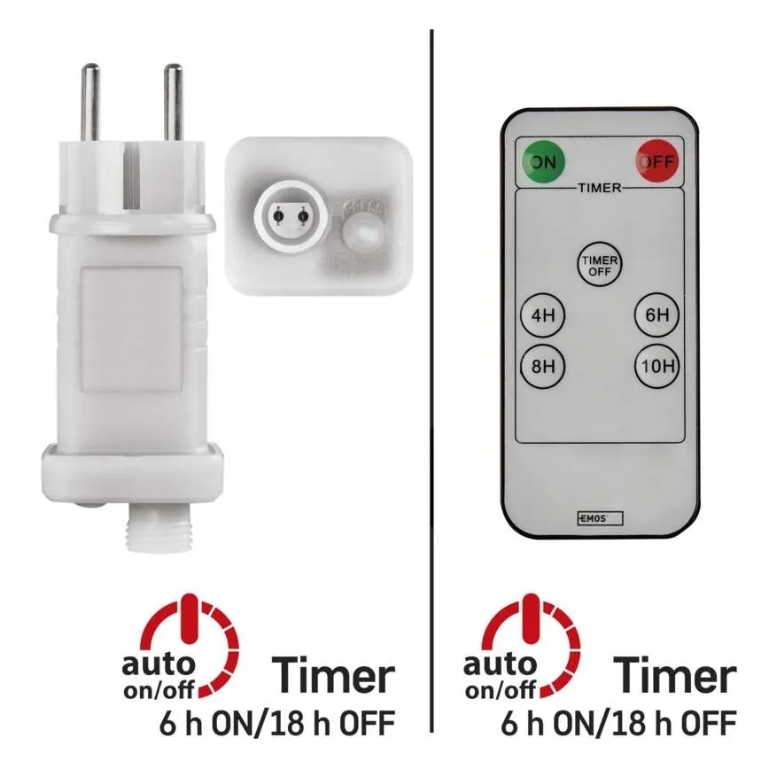 Virtalähde kohteelle connection of Joulu valot 230V IP44 + kauko-ohjaus