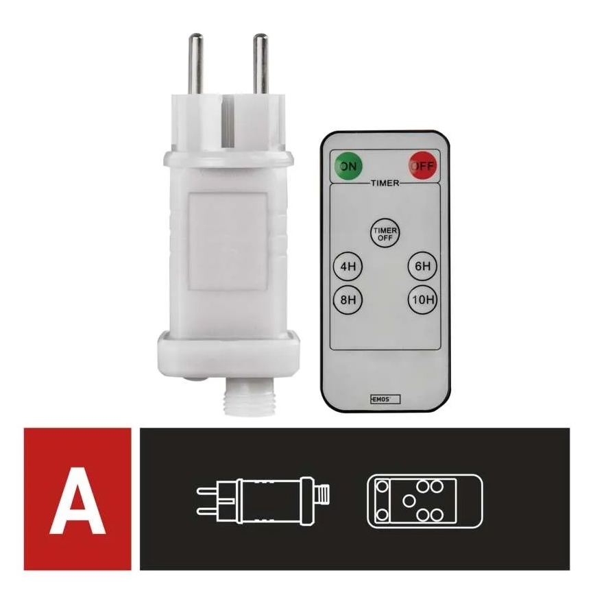 Virtalähde kohteelle connection of Joulu valot 230V IP44 + kauko-ohjaus