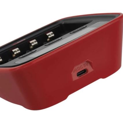 Akkulaturi LCD-näytöllä 4xAA/AAA 5V