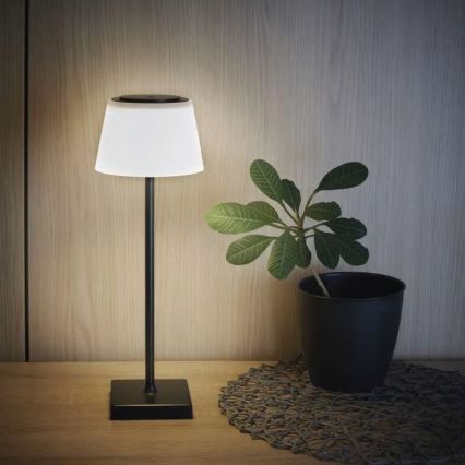 LED Himmennettävä rechargeable lamppu KATIE LED/4W/10V 1800mAh IP44 CRI 90 musta