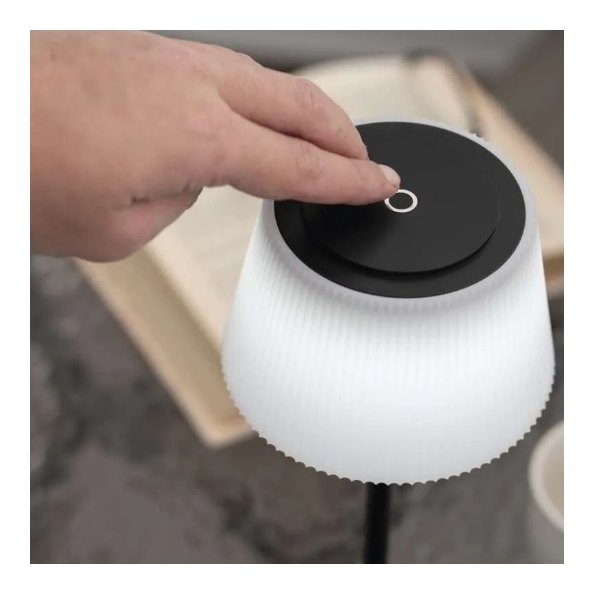 LED Himmennettävä rechargeable lamppu KATIE LED/4W/10V 1800mAh IP44 CRI 90 musta