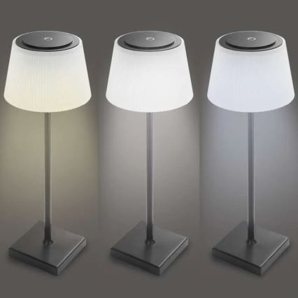 LED Himmennettävä rechargeable lamppu KATIE LED/4W/10V 1800mAh IP44 CRI 90 musta
