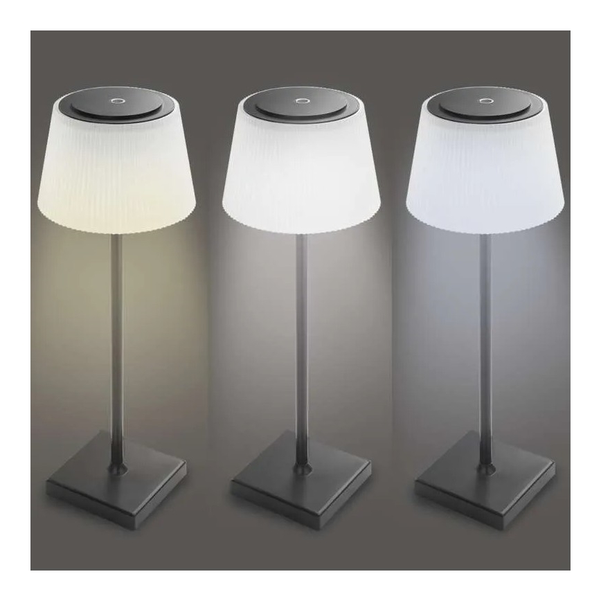 LED Himmennettävä rechargeable lamppu KATIE LED/4W/10V 1800mAh IP44 CRI 90 musta