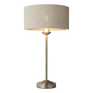 Endon 100646 - Pöytälamppu HIGHCLERE 1xE14/7W/230V beige/mattakromi, halkaisija 25 cm